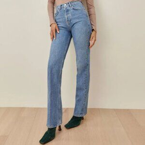 Reformation Cynthia High Rise Straight Long Jean